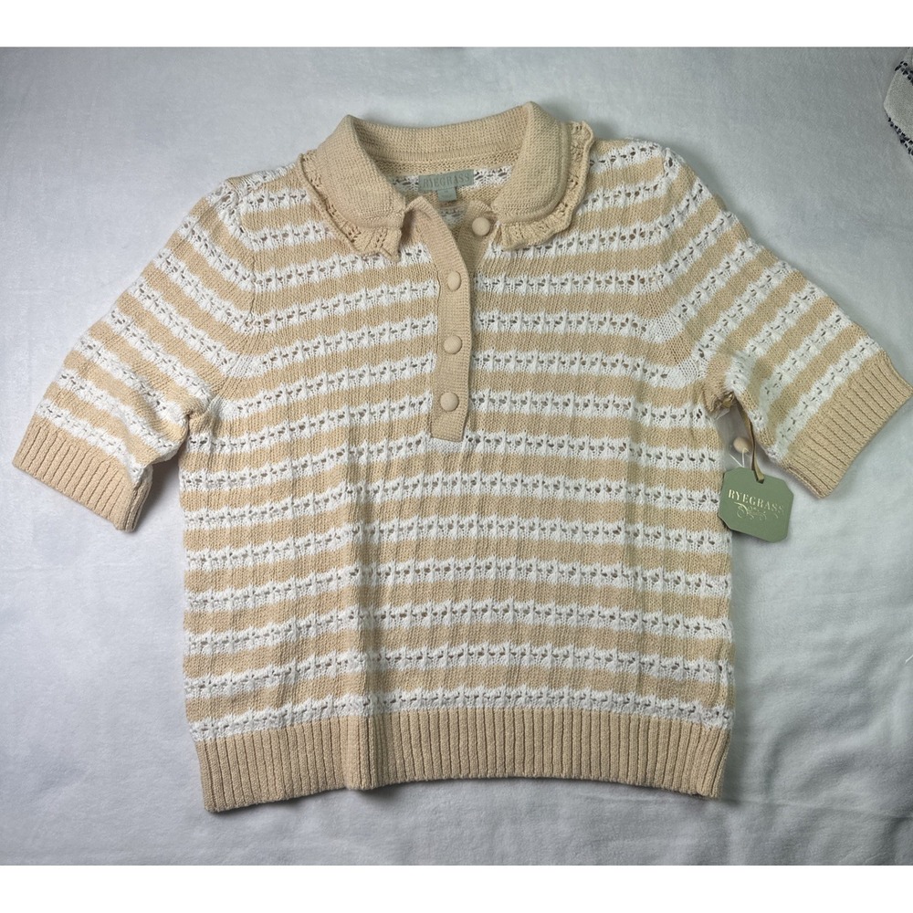 Ryegrass Knit Sweater Short Sleeve Cottagecore Top